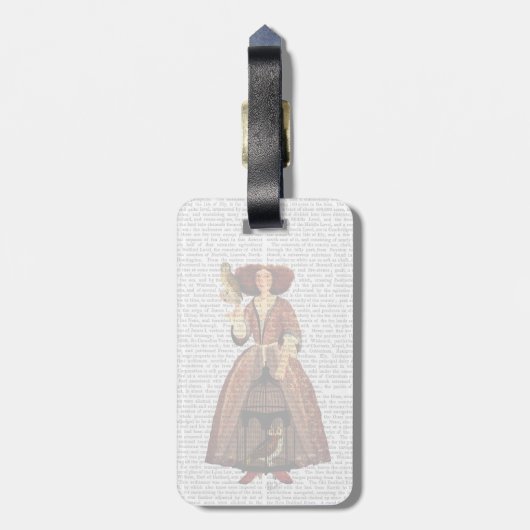 Die Owl Lady Gepäckanhänger (Rückseite vertikal)