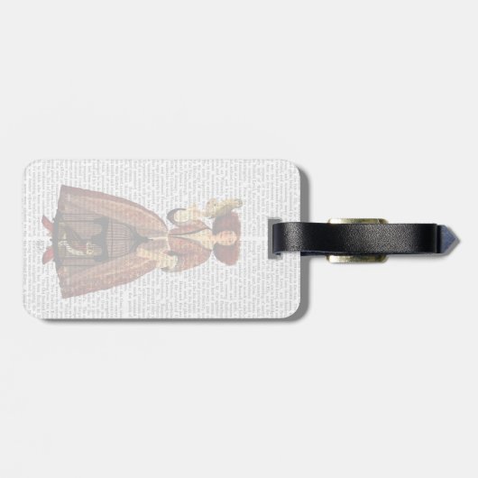 Die Owl Lady Gepäckanhänger (Rückseite horizontal)