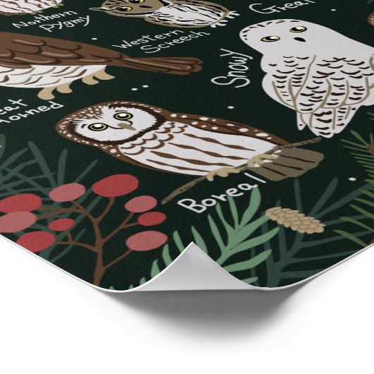 Die Owls in Alaska Poster (Ecke)