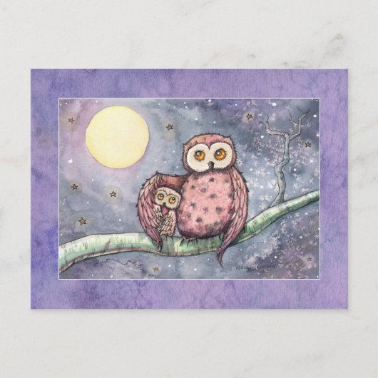 Die Owls und die Mondpostkarte Postkarte (Vorderseite)