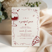 Die Pair-Engagement-Party der französischen Hand Einladung