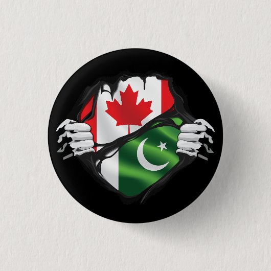 Die pakistanische kanadische Händlerflagge Button (Vorderseite)