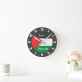 Die palästinensische Flagge - Free Palestine Round Runde Wanduhr (Zuhause)