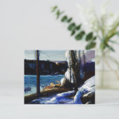 Die Palisaden im Winter George Bellows Postkarte (Stehend Vorderseite)