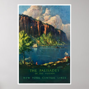 Die Palisades Art New Jersey Reiseplakat Vintage Poster