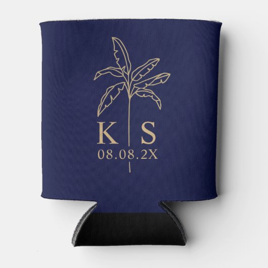 Die Palme des Logos für die Hochzeitsfeier kann du Dosenkühler (Vorderseite)
