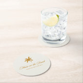 Die Palme Runder Pappuntersetzer (Vor Ort)