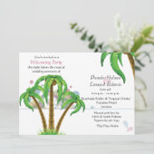 Die Palmen-Einladung Einladung (Stehend Vorderseite)