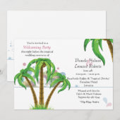 Die Palmen-Einladung Einladung (Vorne/Hinten)