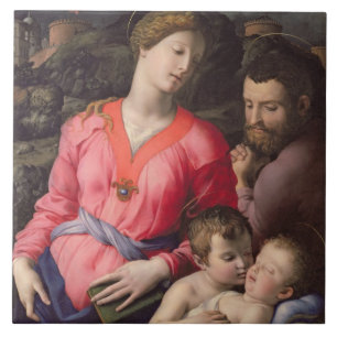 Die Panciatichi heilige Familie, c.1530-32 (Öl au Fliese