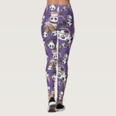 Die Panda-Diva-lila Leggings und die Yoga-Hose (Rückseite)