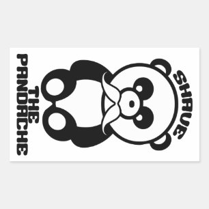 Die Pandache-Aufkleber Rechteckiger Aufkleber