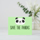Die Pandas gerettet Postkarte (Stehend Vorderseite)