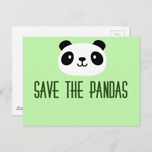 Die Pandas gerettet Postkarte (Vorne/Hinten)