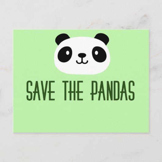 Die Pandas gerettet Postkarte (Vorderseite)