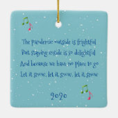 Die Pandemie im Freien ist fürchterlich 2020 Keramikornament (Rückseite)