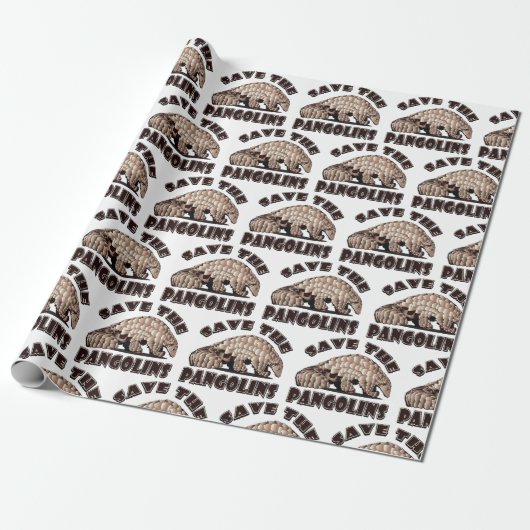 Die Pangoline gerettet Geschenkpapier (Ungerollt)