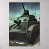 Die Panzer auf dem Schlachtfeld | Art der AI Poster (Vorne)