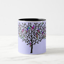 Die Papageien-Baum-Tasse Zweifarbige Tasse
