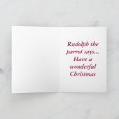 die Papageien-Karte Feiertagskarte (Innenseite)