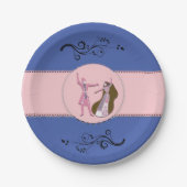 Die Papierplatte der Tänzer Pappteller (Vorderseite)