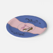 Die Papierplatte der Tänzer Pappteller (Schrägansicht)