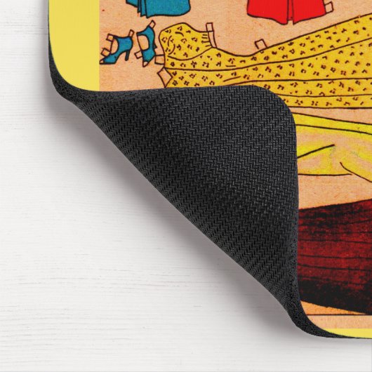Die Papierpuppe Jane Arden aus den 1930er Jahren h Mousepad (Ecke)