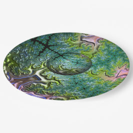 Die Papiertafel für die Reise Pappteller