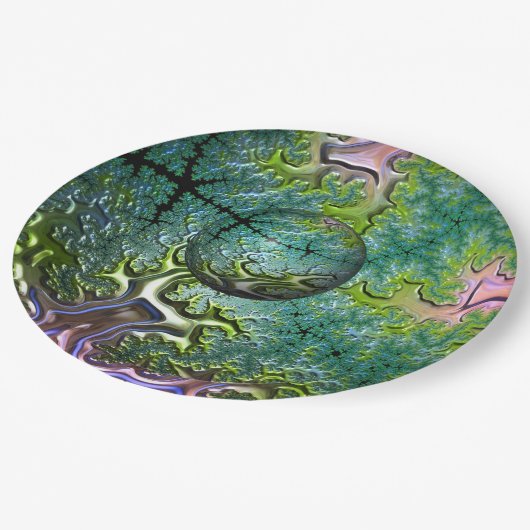 Die Papiertafel für die Reise Pappteller (Schrägansicht)