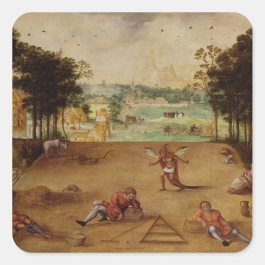 Die Parabel der Weizen und der Tares, 1540 Quadratischer Aufkleber (Vorderseite)