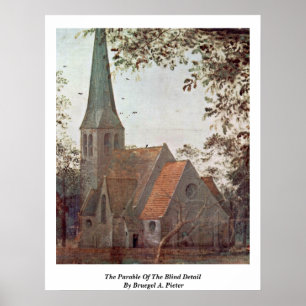 Die Parabel des blinden Details durch Bruegel A. Poster