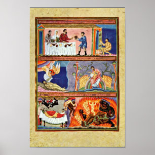 Die Parabel des reichen Mannes und des Lazarus Fol Poster