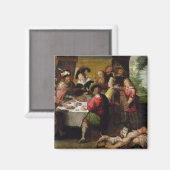Die Parabel des reichen Mannes und des Lazarus Magnet (Vorderseite/Rückseite)