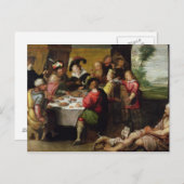 Die Parabel des reichen Mannes und des Lazarus Postkarte (Vorne/Hinten)