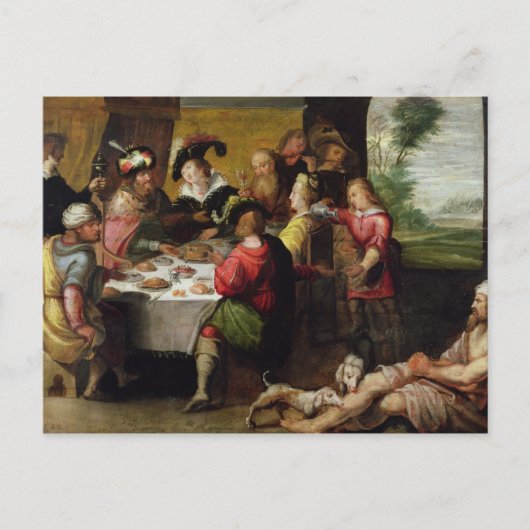 Die Parabel des reichen Mannes und des Lazarus Postkarte (Vorderseite)