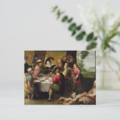 Die Parabel des reichen Mannes und des Lazarus Postkarte (Stehend Vorderseite)