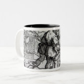 Die Parabel von Lazarus und von Tauchen Zweifarbige Tasse (Vorderseite Links)