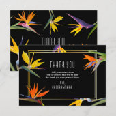 Die Paradiesvögel, mit Blumen danken Ihnen Karten (Vorne/Hinten)