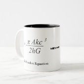 Die Paradox-Gleichung Zweifarbige Tasse (Vorderseite Links)