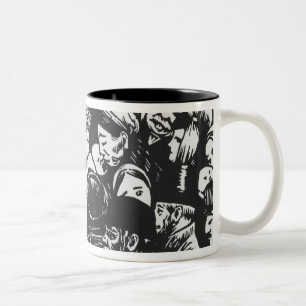 Die Paris-Menge, 1892 Zweifarbige Tasse
