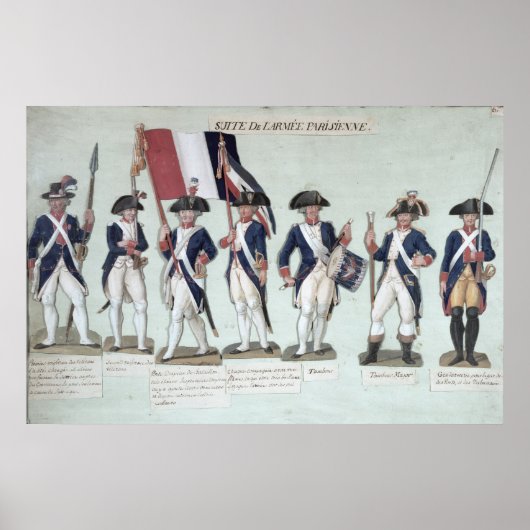 Die Pariser Armee während der französischen Zeit Poster (Vorne)
