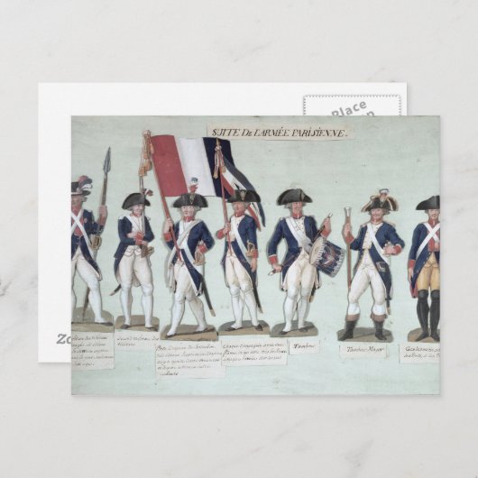 Die Pariser Armee während der französischen Zeit Postkarte (Vorne/Hinten)