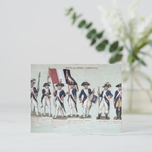 Die Pariser Armee während der französischen Zeit Postkarte (Stehend Vorderseite)