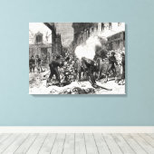 Die Pariser Kommune: Eine Barriere in Issy Leinwanddruck (Insitu (Holzboden))