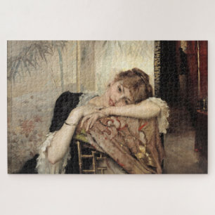 Die Pariserin (Virginie) 1883 von Albert Edelfelt Puzzle