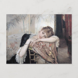 Die Pariserin von Albert Edelfelt 1883 Postkarte