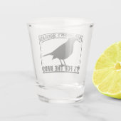 Die Parkinsons für Vögel Schnapsglas (Rückseite)