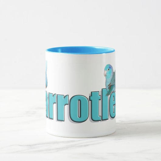 Die Parrotlets pazifische blaue Parrotlet Tasse (Zentrum)