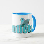 Die Parrotlets pazifische blaue Parrotlet Tasse (VorderseiteRechts)