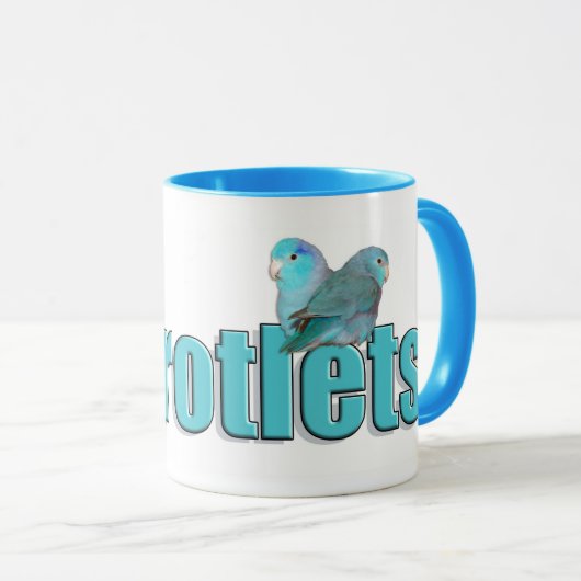 Die Parrotlets pazifische blaue Parrotlet Tasse (VorderseiteRechts)